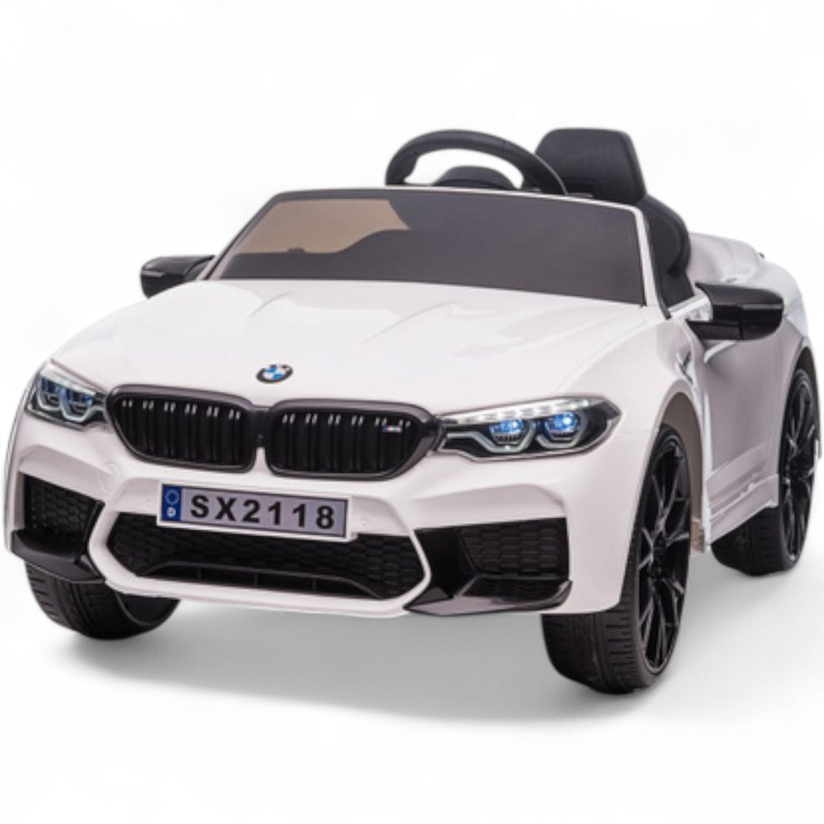 BMW M5 Drift 24V Branco – carro elétrico para criança (vista 3)