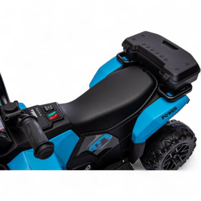 Mini Moto 4 Elétrica para Crianças LITTLE EXPLORER 6v Azul c/ RODAS DE BORRACHA