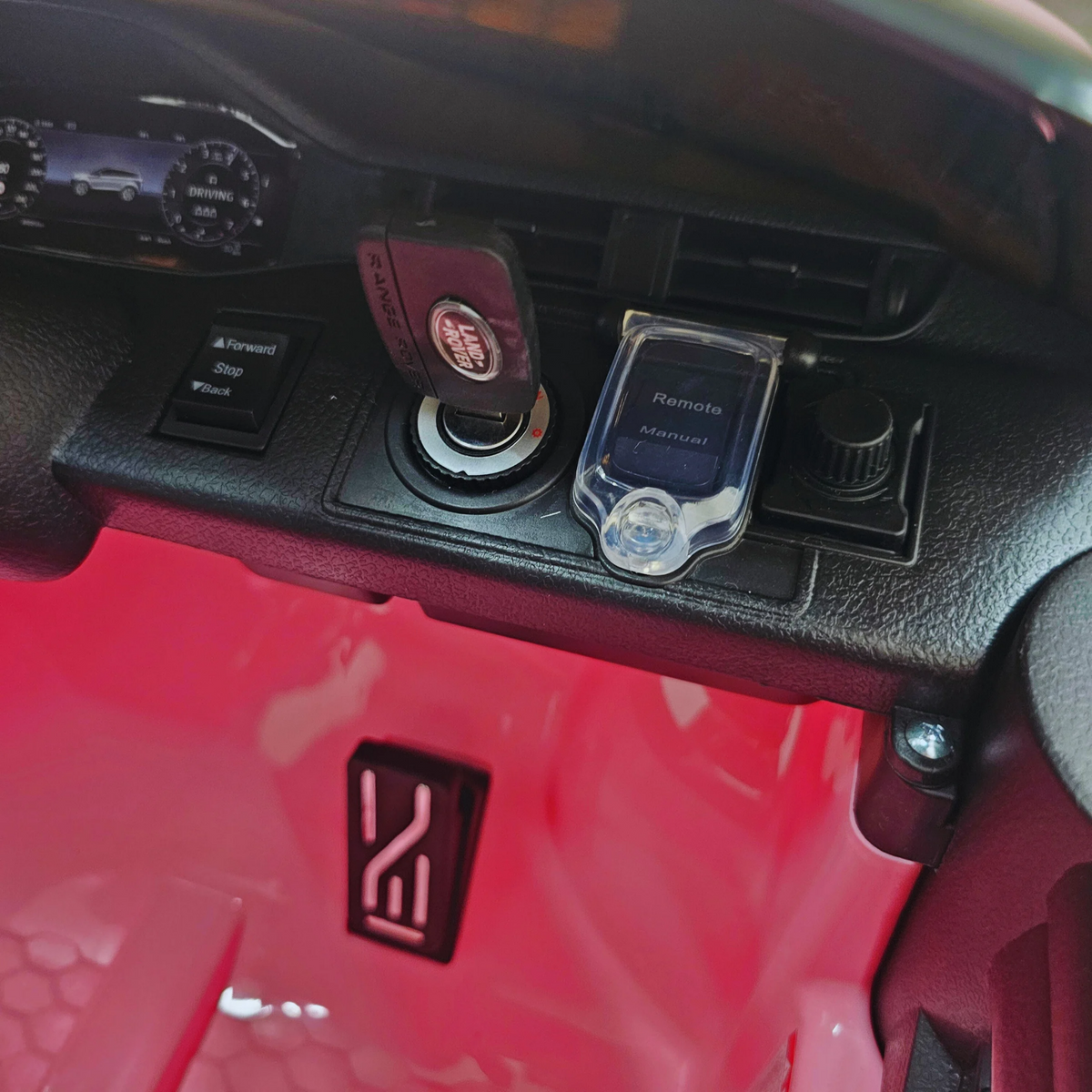 Range Rover Evoque 12V Rosa – carro elétrico para criança (vista 11)