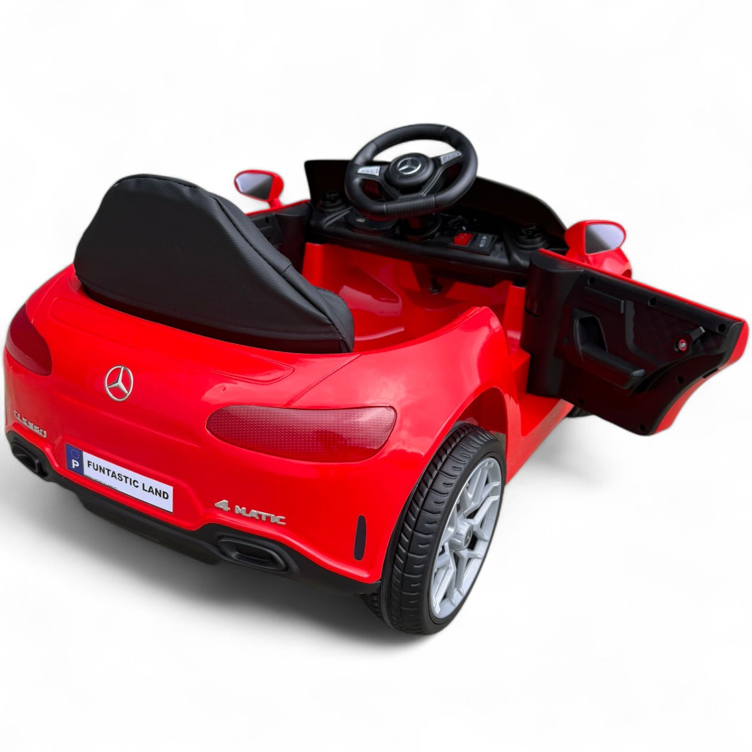 Carro Elétrico para criança MERCEDES CLS 350 12v Vermelho c/ RODAS DE BORRACHA & ASSENTO EM PELE