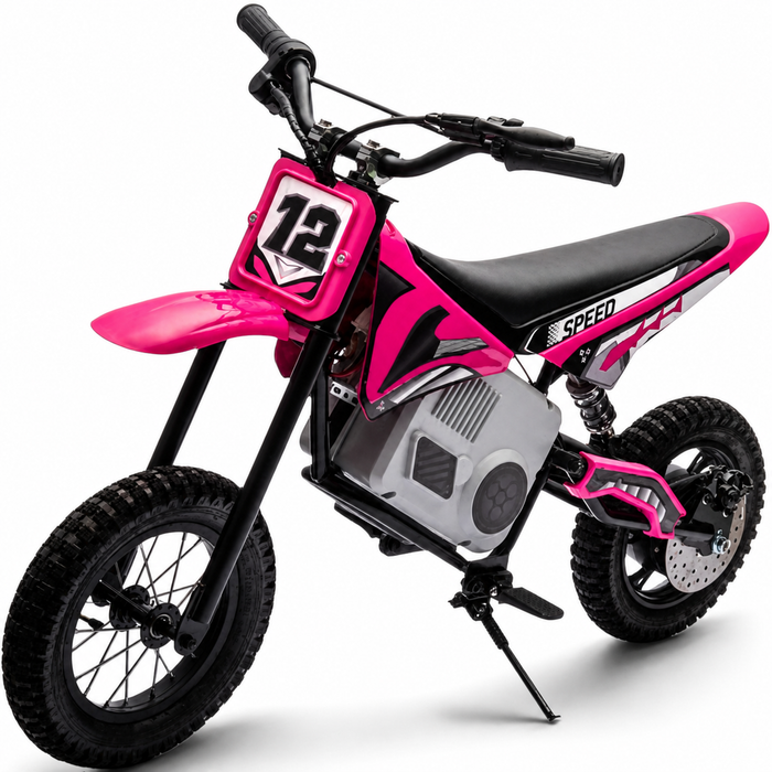 Mota Elétrica para Criança RAPTOR MX 36v Rosa c/ RODAS PNEUMÁTICAS E ASSENTO EM PELE ECOLÓGICA