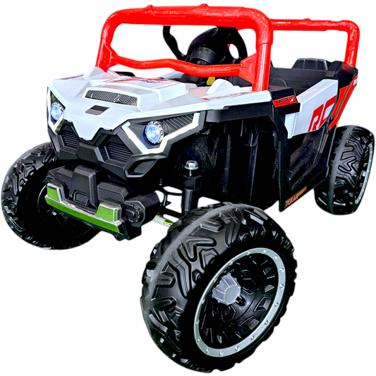Carro Elétrico para Criança Buggy Lander Vermelho 4x4 12v c/ RODAS DE BORRACHA & ASSENTO EM PELE