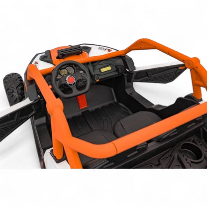 Carro Elétrico para Criança MAVERICK STYLE RR 4x4 24v Laranja c/ RODAS DE BORRACHA & ASSENTO EM PELE