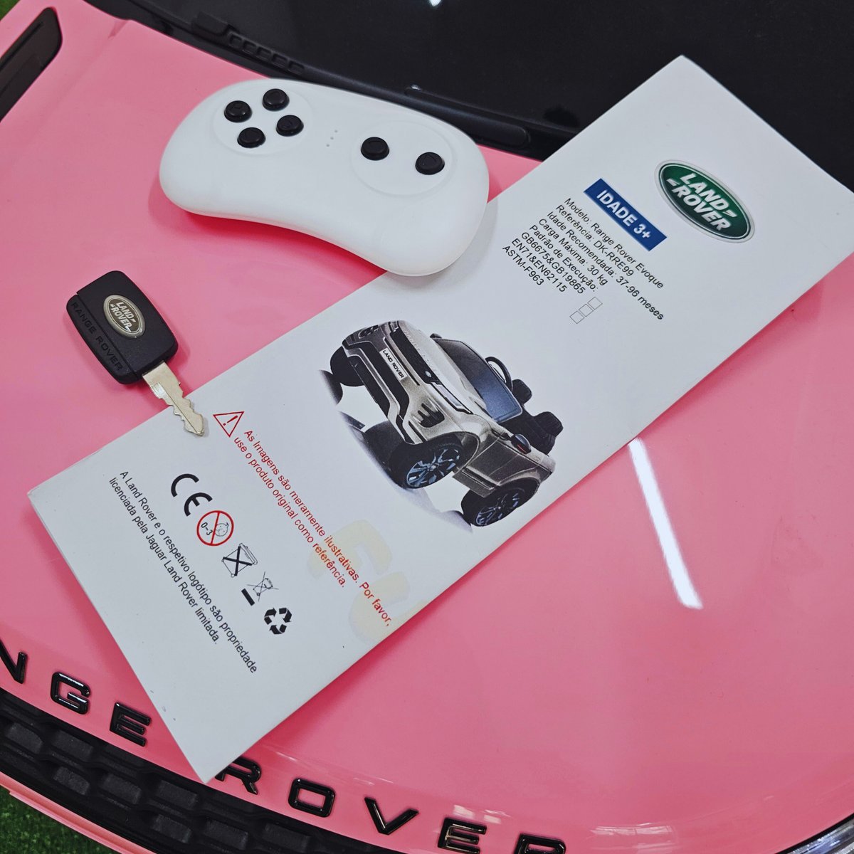 Range Rover Evoque 12V Rosa – carro elétrico para criança (vista 12)