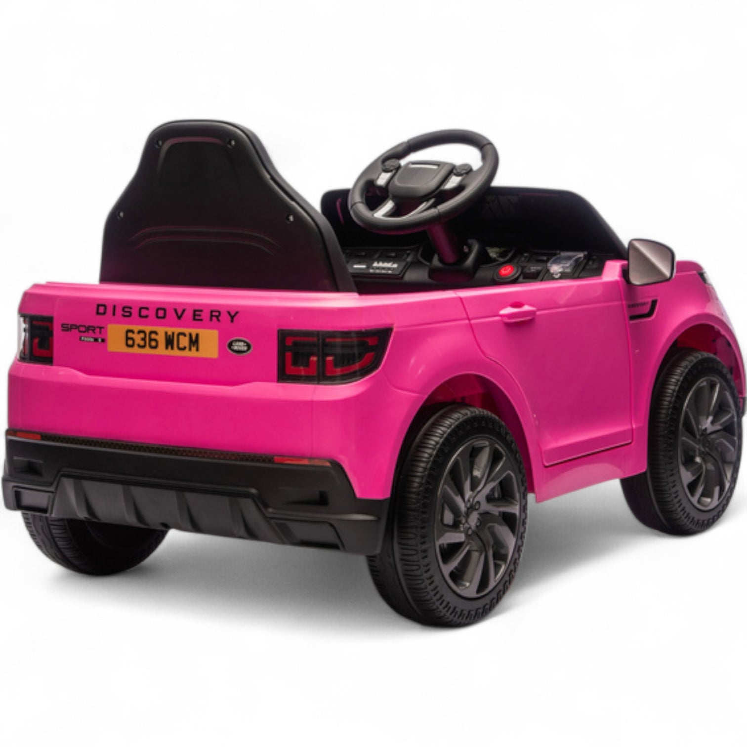 Carro Elétrico para Criança RANGE ROVER DISCOVERY 12v Rosa c/ RODAS DE BORRACHA & ASSENTO EM PELE
