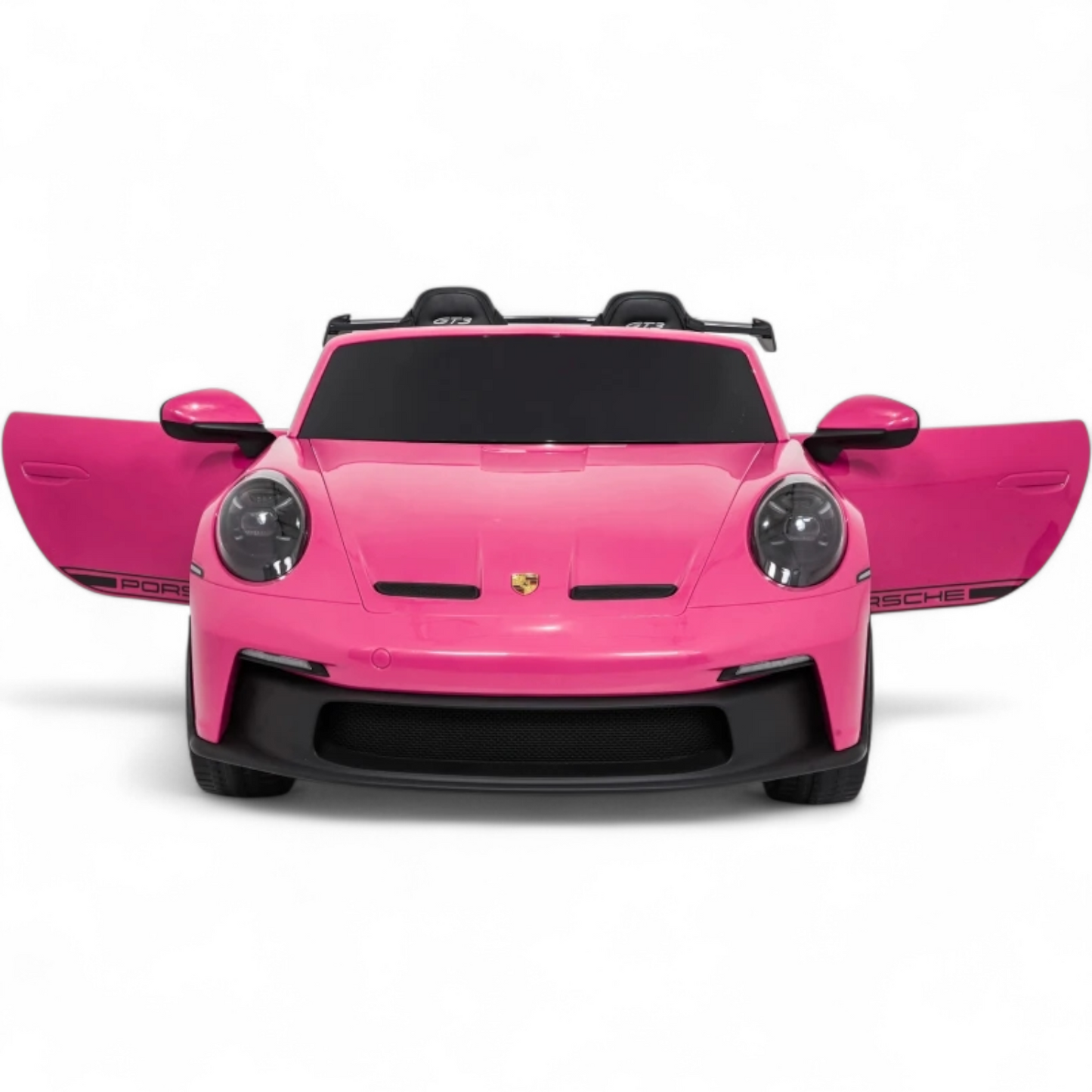 Carro Elétrico para Criança Porsche 911 GT3 24v STRONG XXL Rosa c/ Rodas de Borracha e Assento em Pele E Veludo
