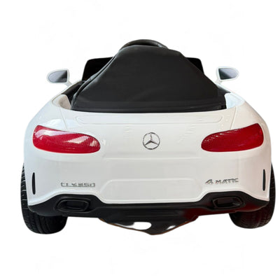 Carro Elétrico para criança MERCEDES CLS 350 12v BRANCO c/ RODAS DE BORRACHA & ASSENTO EM PELE