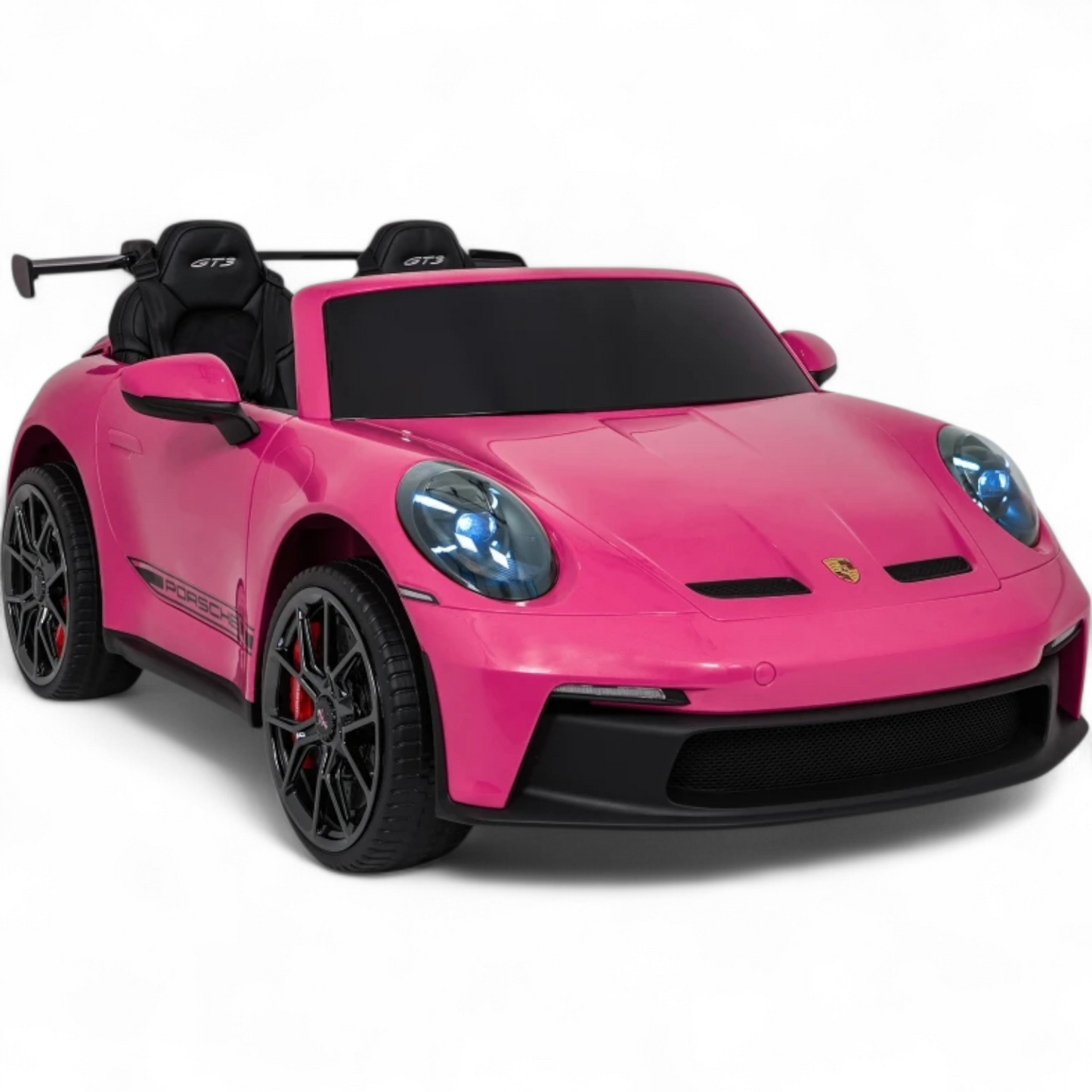 Carro Elétrico para Criança Porsche 911 GT3 24v STRONG XXL Rosa c/ Rodas de Borracha e Assento em Pele E Veludo