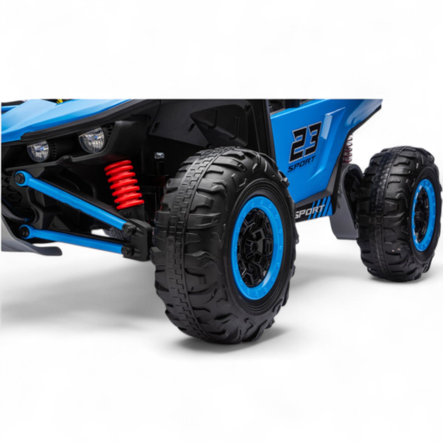 Carro Elétrico para Criança BUGGY TURBO SPORT 4x4 24v Azul c/ RODAS DE BORRACHA & ASSENTO EM PELE