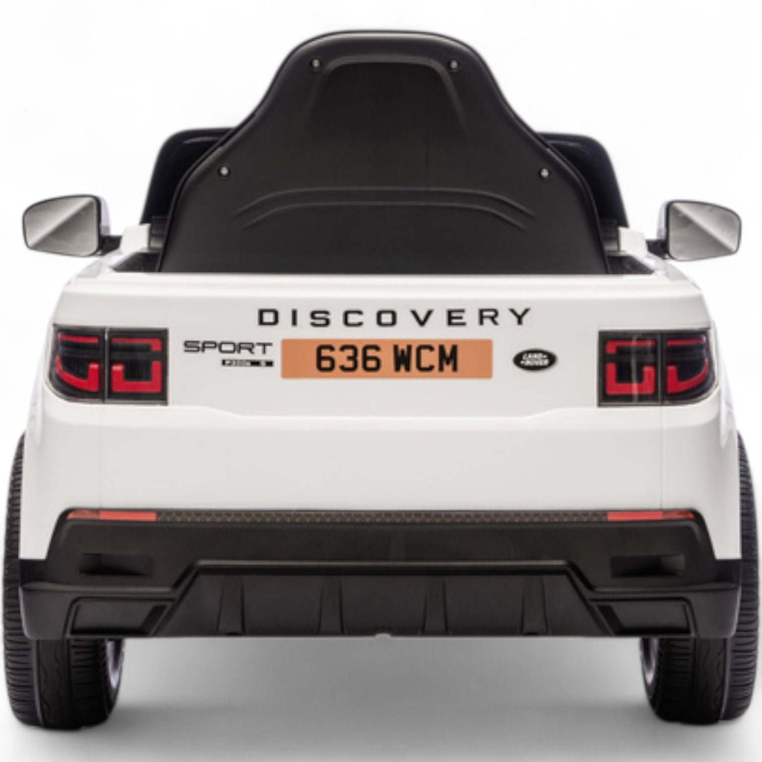 Carro Elétrico para Criança RANGE ROVER DISCOVERY 12v Branco c/ RODAS DE BORRACHA & ASSENTO EM PELE