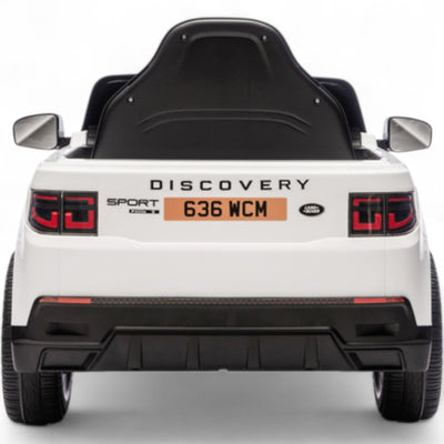 Carro Elétrico para Criança RANGE ROVER DISCOVERY 12v Branco c/ RODAS DE BORRACHA & ASSENTO EM PELE