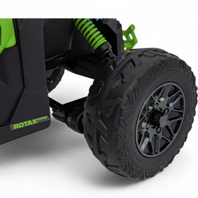 Carro Elétrico para Criança CAN-AM MAVERICK 4x4 24v Verde c/ RODAS DE BORRACHA & ASSENTO EM PELE