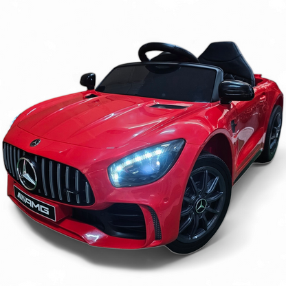 Carro Elétrico para Criança MERCEDES GTR MINI 12v BATERIA DE LITIO Vermelho c/ RODAS DE BORRACHA & ASSENTO EM PELE