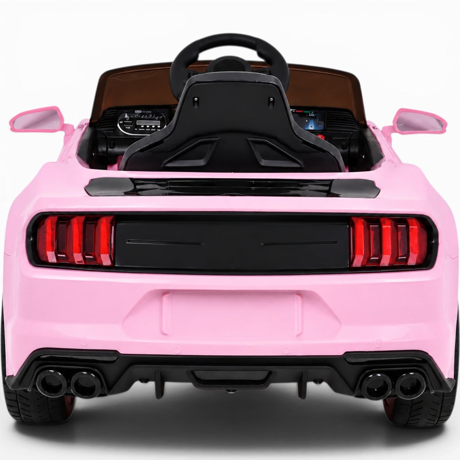 Carro Elétrico para Criança GT Style Rosa 12v c/ RODAS DE BORRACHA & ASSENTO EM PELE