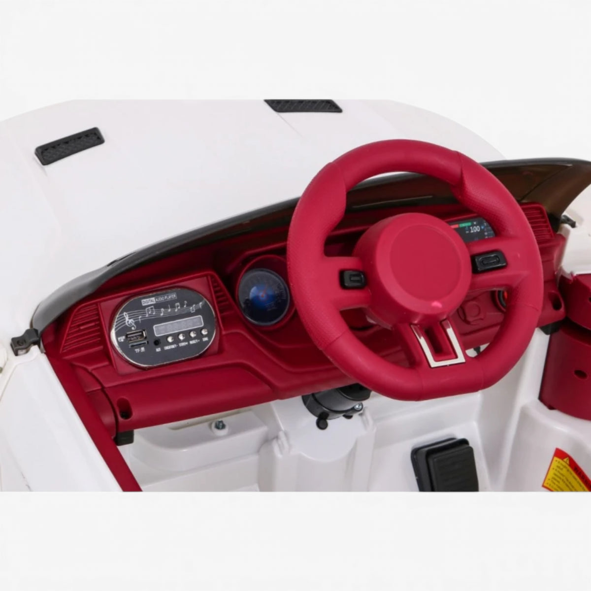 GT Style 12V Branco – carro elétrico para criança (vista 8)