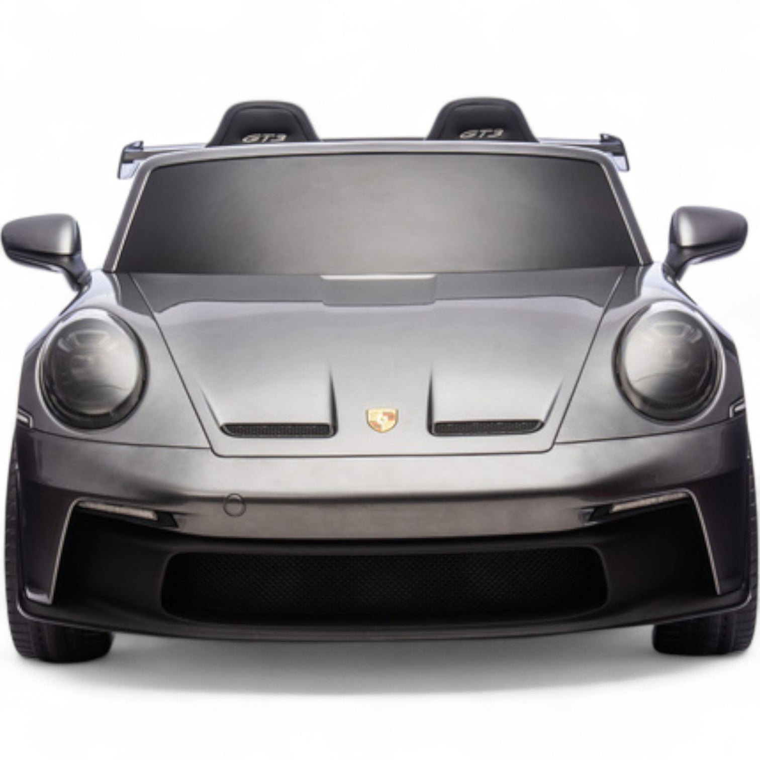 Carro Elétrico para Criança PORSCHE 911 GT3 24v STRONG XXL Cinza Metalizado c/ RODAS DE BORRACHA & ASSENTO EM PELE E VELUDO
