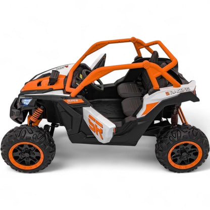 Carro Elétrico para Criança MAVERICK STYLE RR 4x4 24v Laranja c/ RODAS DE BORRACHA & ASSENTO EM PELE