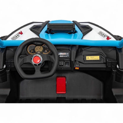 Carro Elétrico para Criança MAVERICK STYLE RR 4x4 24v Azul c/ RODAS DE BORRACHA & ASSENTO EM PELE