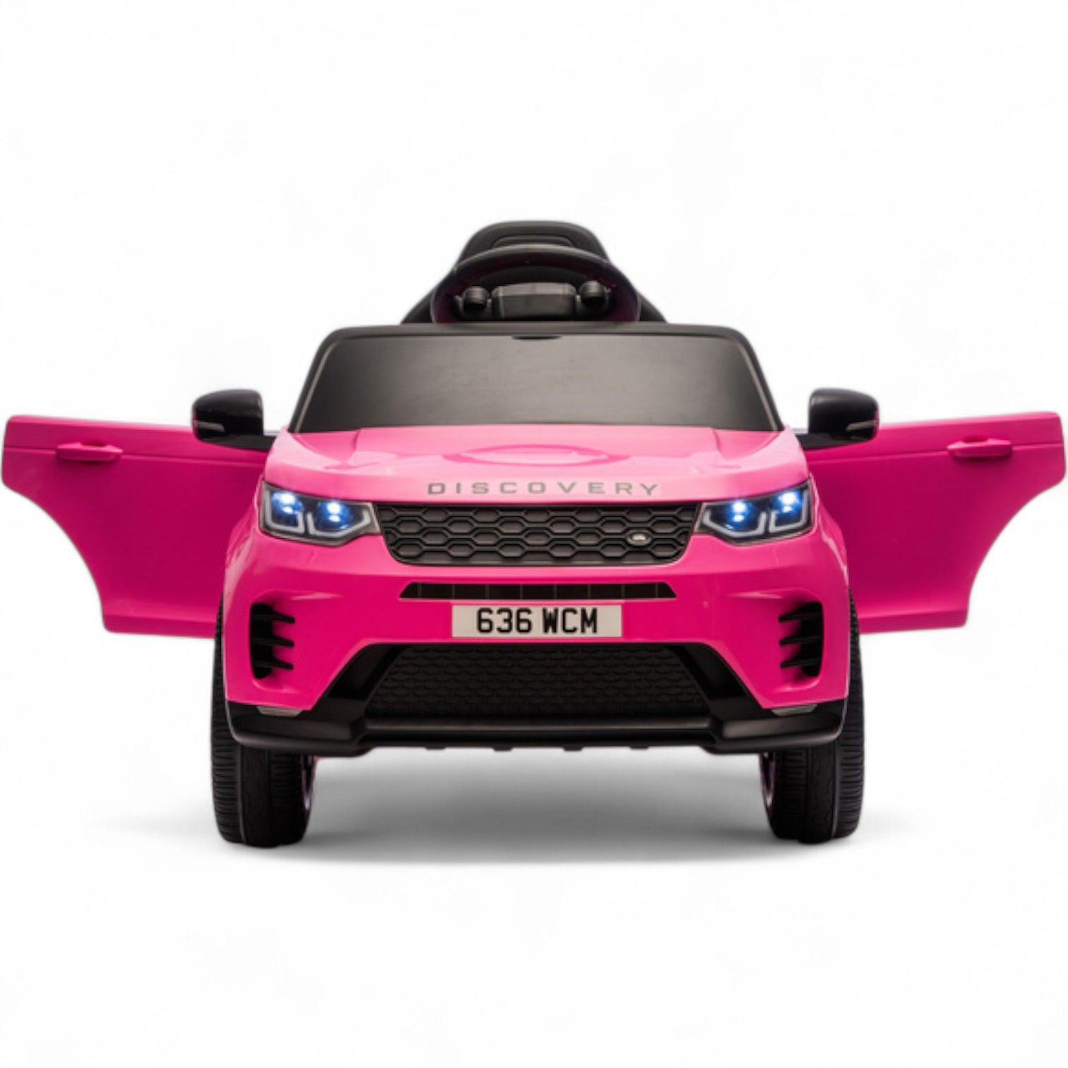 Carro Elétrico para Criança RANGE ROVER DISCOVERY 12v Rosa c/ RODAS DE BORRACHA & ASSENTO EM PELE