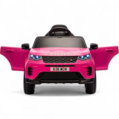 Carro Elétrico para Criança RANGE ROVER DISCOVERY 12v Rosa c/ RODAS DE BORRACHA & ASSENTO EM PELE