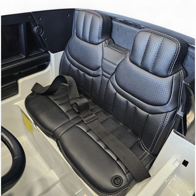 Carro elétrico para criança RANGE ROVER SV  Branco 2 Lugares 24v c/ RODAS DE BORRACHA & ASSENTO EM PELE
