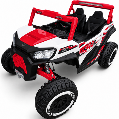 Carro Elétrico para Criança BUGGY PULSATING 4x4 24v Vermelho c/ RODAS DE BORRACHA & ASSENTO EM PELE