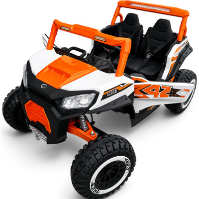 Carro Elétrico para Criança BUGGY PULSATING 4x4 24v Laranja c/ RODAS DE BORRACHA & ASSENTO EM PELE