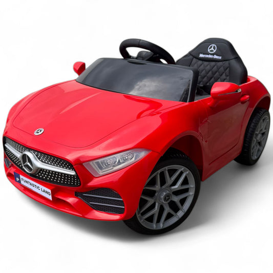 Carro Elétrico para criança MERCEDES CLS 350 12v Vermelho c/ RODAS DE BORRACHA & ASSENTO EM PELE