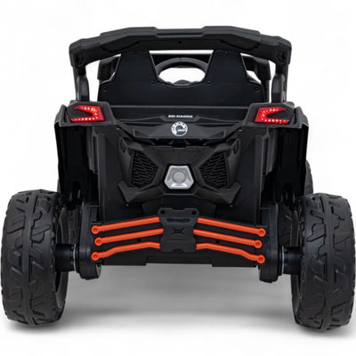 Carro Elétrico para Criança CAN-AM MAVERICK 4x4 24v Laranja c/ RODAS DE BORRACHA & ASSENTO EM PELE