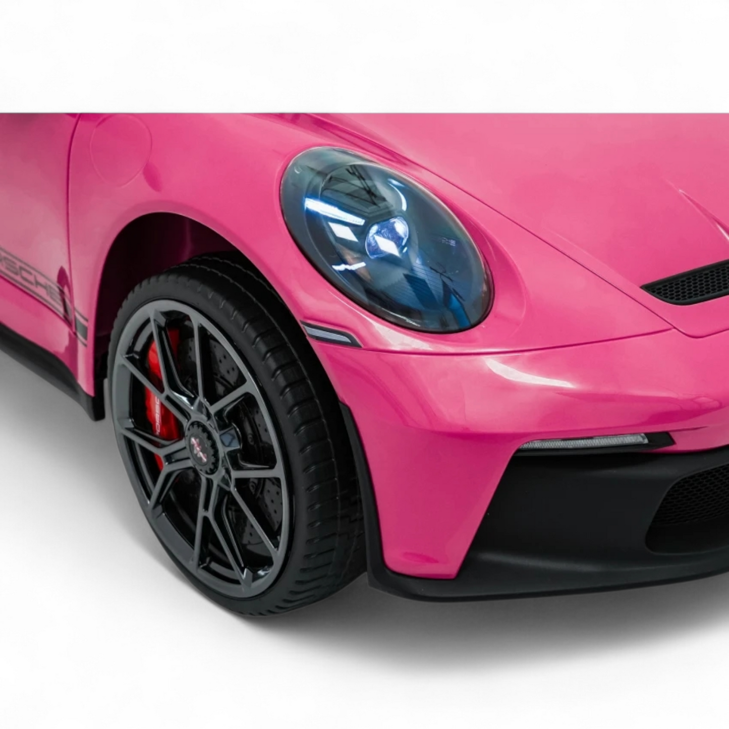 Carro Elétrico para Criança Porsche 911 GT3 24v STRONG XXL Rosa c/ Rodas de Borracha e Assento em Pele E Veludo