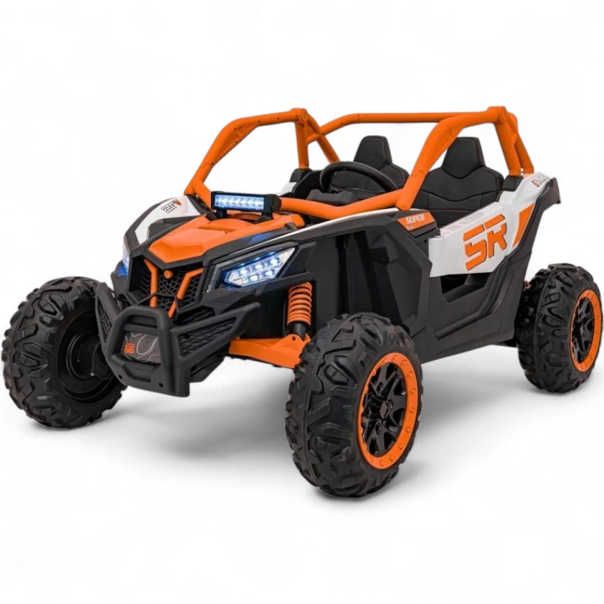 Carro Elétrico para Criança MAVERICK STYLE RR 4x4 24v Laranja c/ RODAS DE BORRACHA & ASSENTO EM PELE
