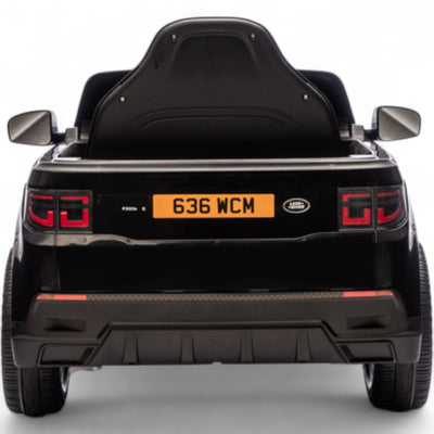 Carro Elétrico para Criança RANGE ROVER DISCOVERY 12v Preto c/ RODAS DE BORRACHA & ASSENTO EM PELE