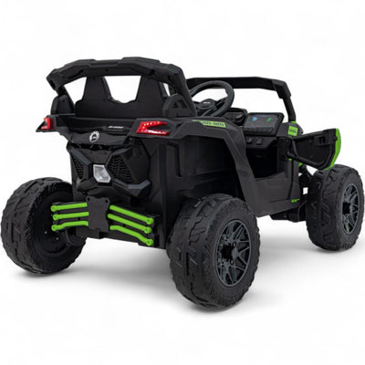 Carro Elétrico para Criança CAN-AM MAVERICK 4x4 24v Verde c/ RODAS DE BORRACHA & ASSENTO EM PELE