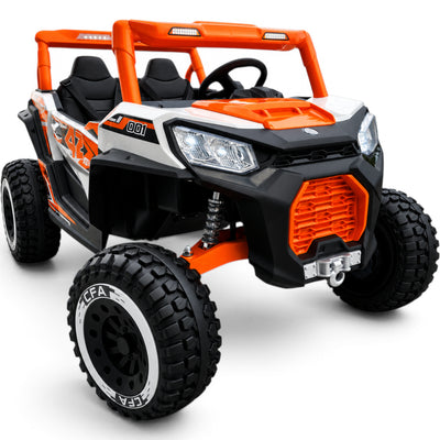 Carro Elétrico para Criança BUGGY PULSATING 4x4 24v Laranja c/ RODAS DE BORRACHA & ASSENTO EM PELE