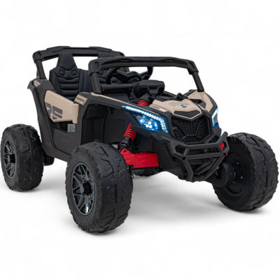 Carro Elétrico para Criança CAN-AM MAVERICK 4x4 24v Khaki c/ RODAS DE BORRACHA & ASSENTO EM PELE