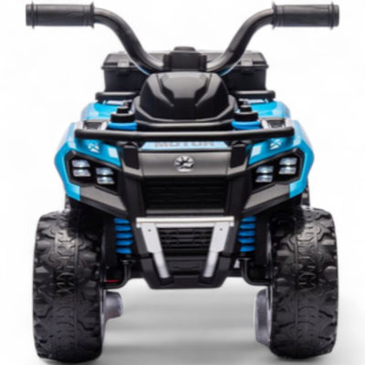 Mini Moto 4 Elétrica para Crianças LITTLE EXPLORER 6v Azul c/ RODAS DE BORRACHA