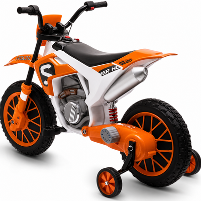 Mota Elétrica para Criança CROSS BLAZE 12v Laranja c/ RODAS DE BORRACHA