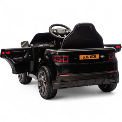 Carro Elétrico para Criança RANGE ROVER DISCOVERY 12v Preto c/ RODAS DE BORRACHA & ASSENTO EM PELE