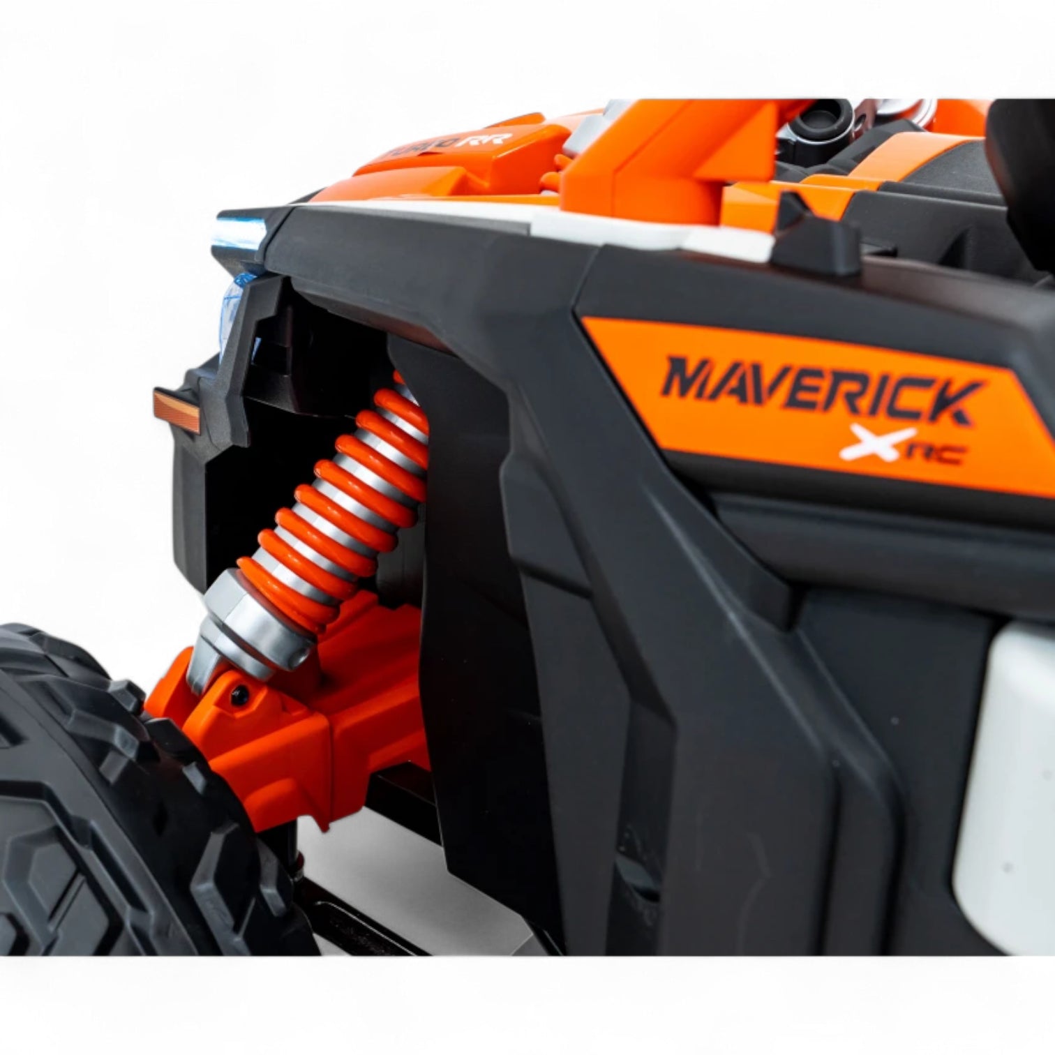 Carro Elétrico para Criança CAN-AM MAVERICK TURBO RR 4x4 24v Laranja c/ RODAS DE BORRACHA & ASSENTO EM PELE