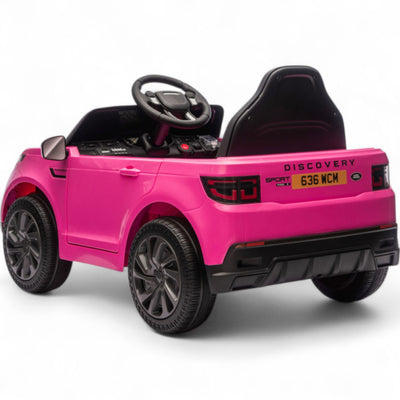 Carro Elétrico para Criança RANGE ROVER DISCOVERY 12v Rosa c/ RODAS DE BORRACHA & ASSENTO EM PELE