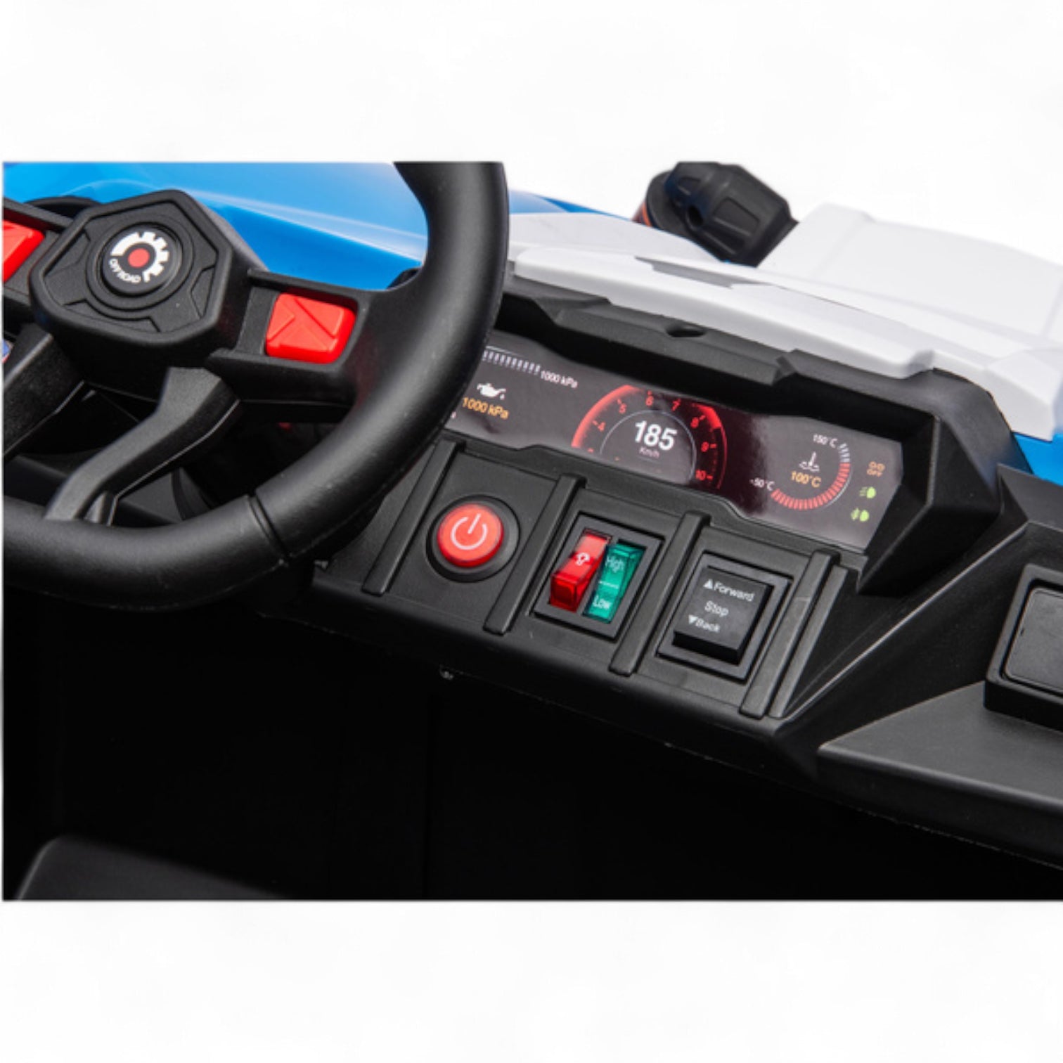 Carro Elétrico para Criança BUGGY TURBO SPORT 4x4 24v Azul c/ RODAS DE BORRACHA & ASSENTO EM PELE