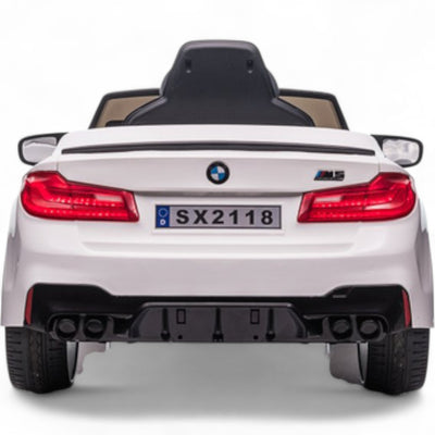 Carro Elétrico para Criança BMW M5 DRIFT 24v Branco c/ RODAS DE BORRACHA & ASSENTO EM PELE