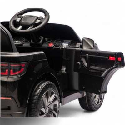 Carro Elétrico para Criança RANGE ROVER DISCOVERY 12v Preto c/ RODAS DE BORRACHA & ASSENTO EM PELE