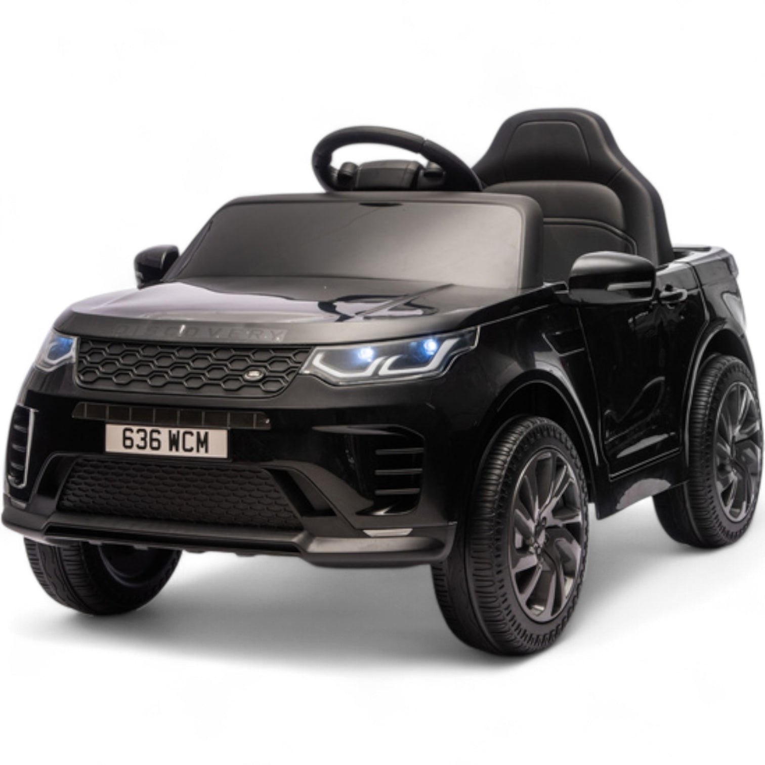 Carro Elétrico para Criança RANGE ROVER DISCOVERY 12v Preto c/ RODAS DE BORRACHA & ASSENTO EM PELE
