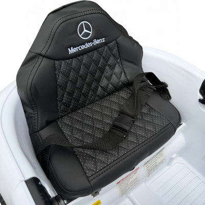 Carro Elétrico para criança MERCEDES CLS 350 12v BRANCO c/ RODAS DE BORRACHA & ASSENTO EM PELE