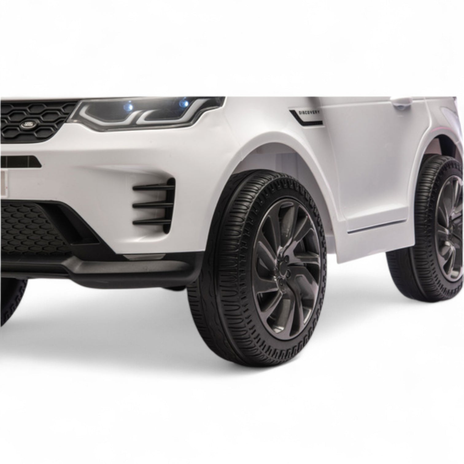 Carro Elétrico para Criança RANGE ROVER DISCOVERY 12v Branco c/ RODAS DE BORRACHA & ASSENTO EM PELE
