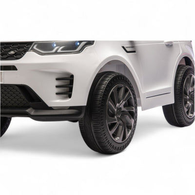 Carro Elétrico para Criança RANGE ROVER DISCOVERY 12v Branco c/ RODAS DE BORRACHA & ASSENTO EM PELE
