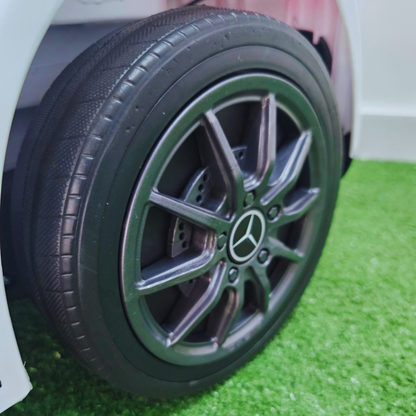 Carro Elétrico para Criança MERCEDES GTR MINI 12v BATERIA DE LITIO Branco c/ RODAS DE BORRACHA & ASSENTO EM PELE