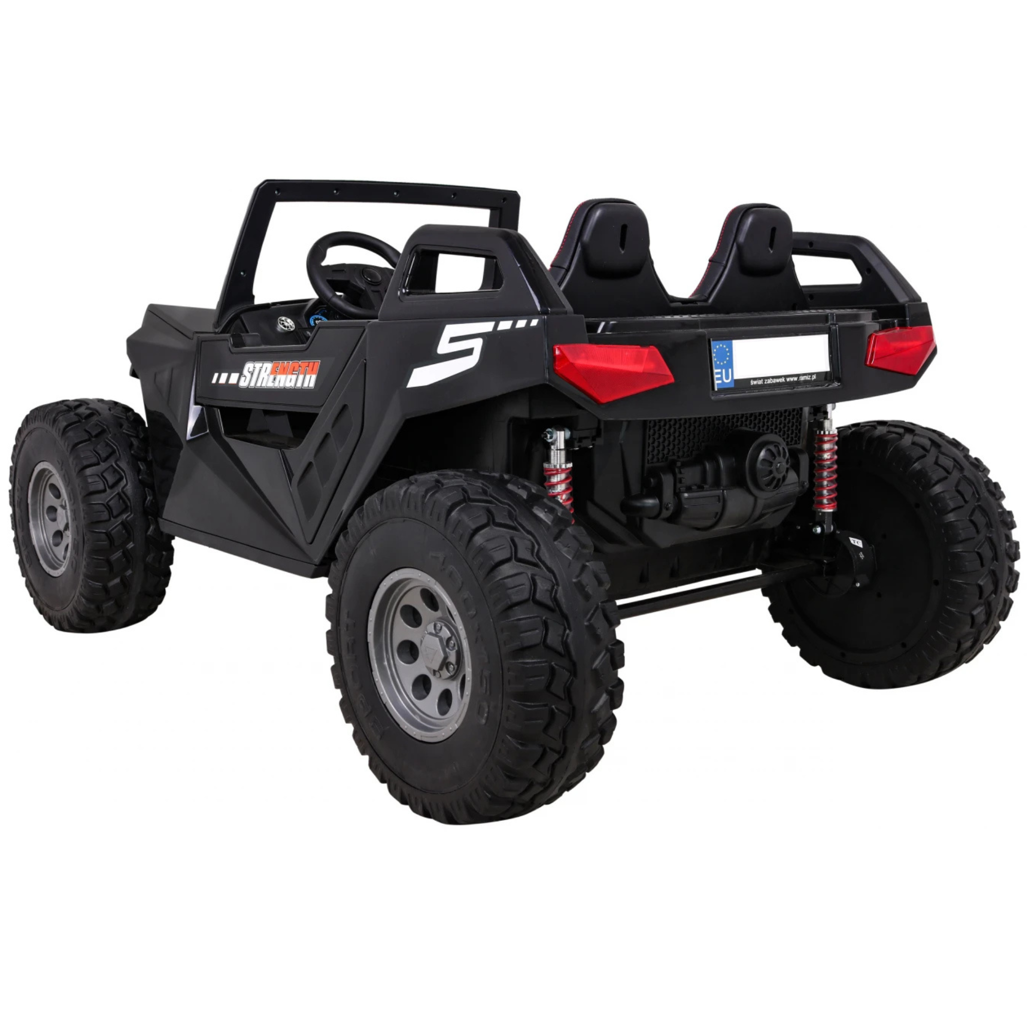 Carro Elétrico para Criança BUGGY CLASH 4x4 24v Preto 2 LUGARES, RODAS DE BORRACHA & ASSENTO EM PELE