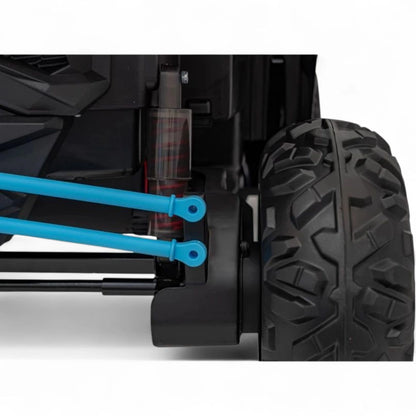 Carro Elétrico para Criança MAVERICK STYLE RR 4x4 24v Azul c/ RODAS DE BORRACHA & ASSENTO EM PELE